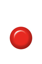 Swatch of IBD Just Gel Polish Infinitely Curious, a bright coral red crème with rich intensity.